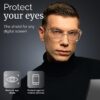 livho High Tech Blue Light Glasses - Advanced 99% Blue Light Blocking Computer Glasses - Anti Eyestrain & UV Glare Protection - Image 3