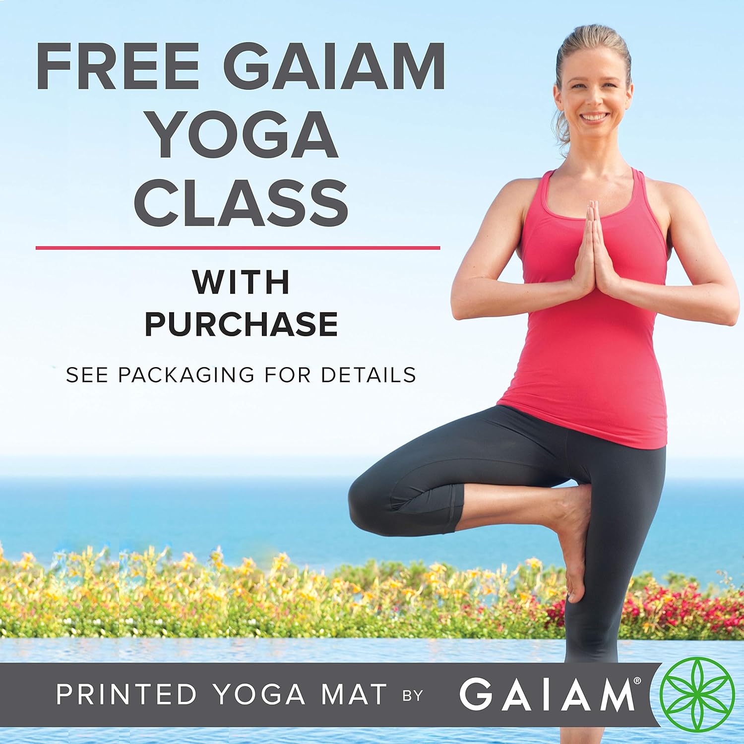 Gaiam Print Yoga Mat, Non Slip Exercise & Fitness Mat for All Types of Yoga, Pilates & Floor Exercises - Image 6