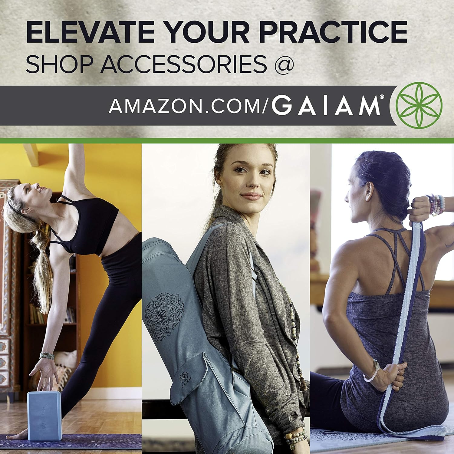 Gaiam Print Yoga Mat, Non Slip Exercise & Fitness Mat for All Types of Yoga, Pilates & Floor Exercises - Image 7